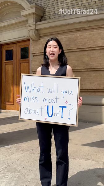 At #UofTGrad24, we asked some of our newest University of Toronto Alumni from University of Toronto Faculty of Arts & Science and University of Toronto Faculty of Music, what they will miss most about U of T. 💙 | University of Toronto