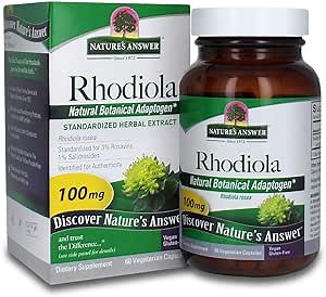 Nature's Answer Rhodiola Root Vegetarian Capsules, 60-Count