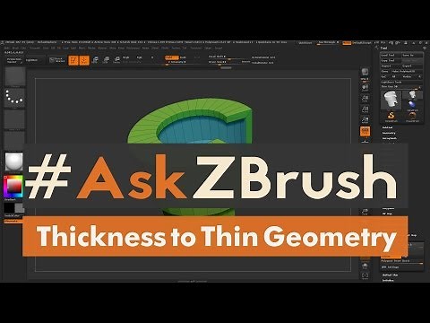 #AskZBrush - "How can I give thickness to a thin piece of geometry in ZBrush?"