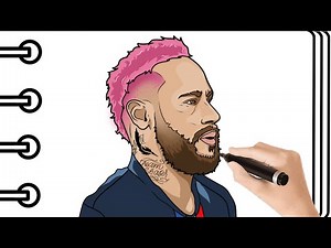 Como Dibujar a NEYMAR Paso a Paso | Mapi Art TV