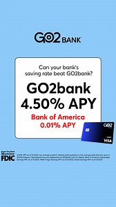 When you open a GO2bank account, you can start saving with a rate that makes the big banks look small. Don’t get short changed. Move your money into savings without extra fees. Open a GO2bank account today and start saving. | GO2bank | Facebook