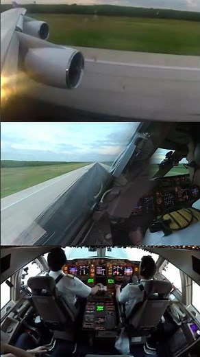 LOVELY B747 Cockpit Landing after transatlantic Flight! [AirClips] #shorts