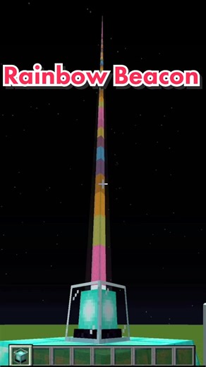 How to Build a Rainbow Beacon in Minecraft Tutorial