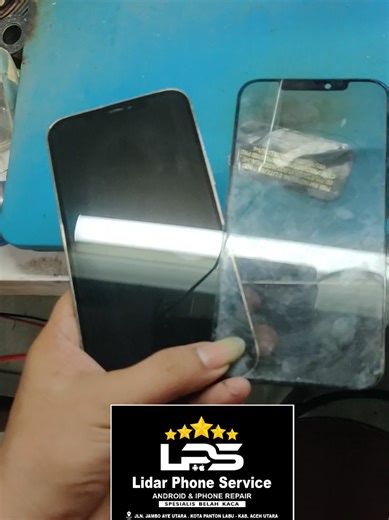 Terselesaikan ganti kaca only ( belah kaca ) IPHONE 12 PRO MAX @imurlidar @JERRY @Taufiq m azlil @OScar The Paraboy #LPS #lidarphoneservise #iphonetricks