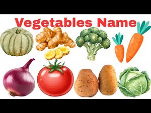 Vegetable Names | Learn 20 Vegetable Names in English with Pictures for Kids