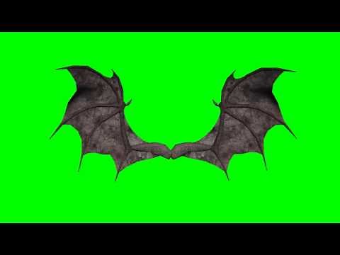 animated demon wings - greenscreen effects - free use