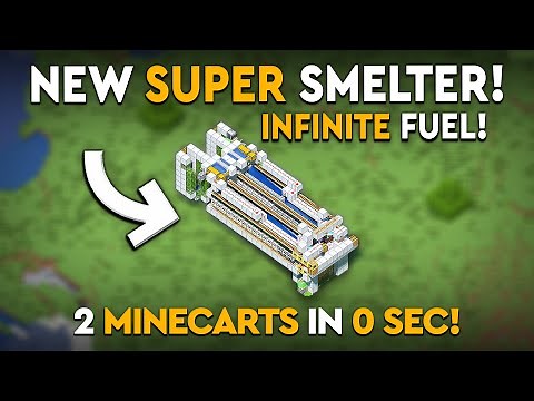 Minecraft Super Smelter Tutorial - FASTER! [0Sec] - 23,000 PER/H!