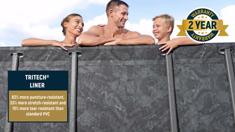 Bestway APX 365 18' x 9' x 52" Rectangle Above Ground Swimming Pool Set