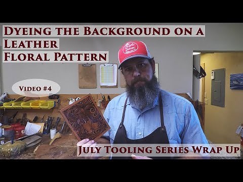 Dyeing the Background on a Leather Floral Pattern