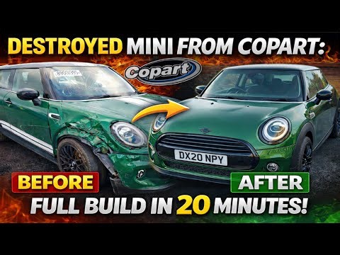 🔥 DESTROYED MINI FROM COPART - FULL BUILD IN 20 MINUTES 🔥