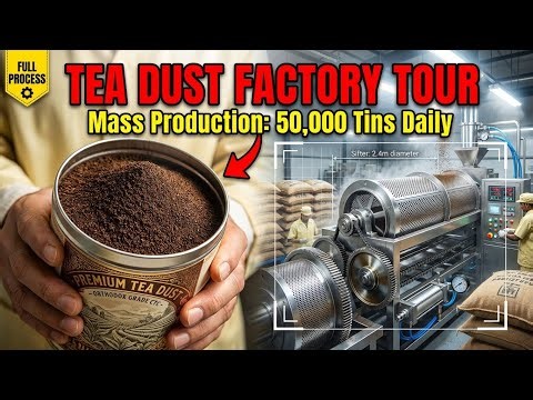 Tea Dust Manufacturing Process | Factory Tour | Mass Production 50,000 Tins Daily