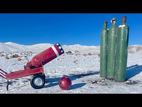 Bowling Ball cannon vs oxygen tank
