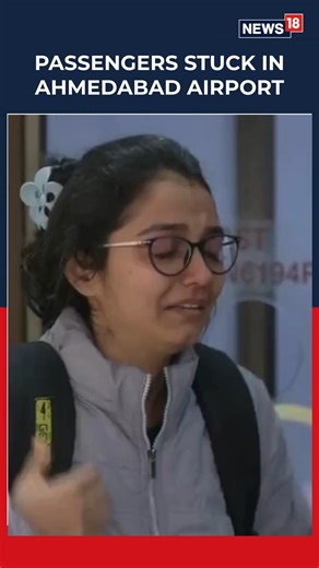 11K views · 48 reactions | Nationwide flight disruptions continue as a passenger cries at Ahmedabad’s Sardar Vallabhbhai Patel Airport as long queues form, with several IndiGo flights cancelled again #Ahmedabad #Travel #IndiGo #AviationNews #FlightDelays #IndiaNews #Travel #AirTravel #Business | News18 | Facebook