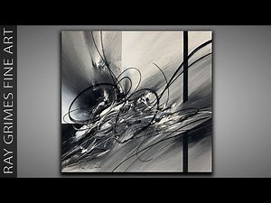 Black & White Abstract Painting Techniques / 252 / Satisfying / Relaxing / Painting Demonstration