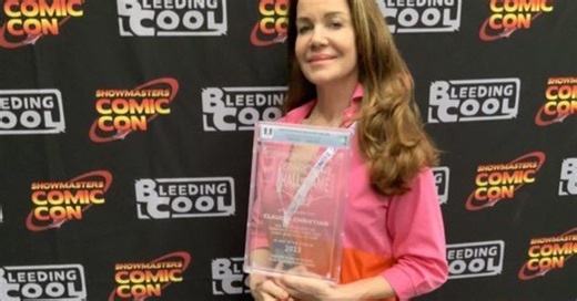 Claudia Christian & Brian Bolland Accept Hall Of Fame Awards At LFCC