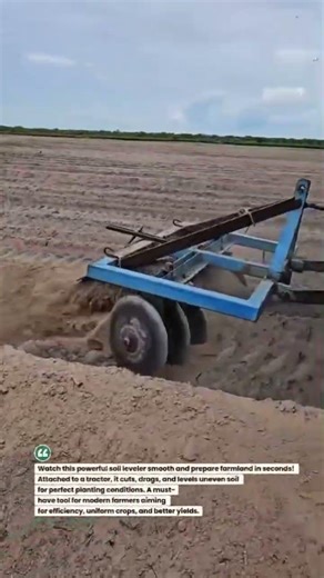 Heavy-Duty Soil Leveler in Action 🚜 | Fast Field Prep #Farming #Tractor #AgriTech