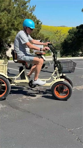 75-Year-Old Takes His First Ride on an All-Terrain Quad E-Trike!