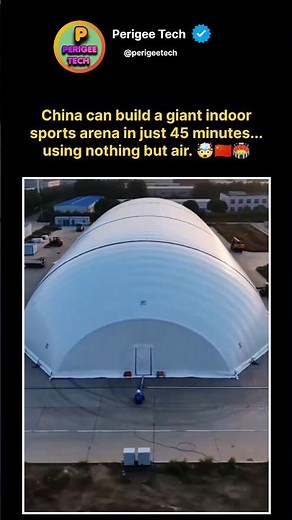 China Builds a Giant Sports Arena Using Only Air 🤯🏟️