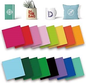 Solid Color Transfer Sheets, 16 Pcs 12"x 12" Plain Colors Pre-Printed Sublimation Paper for Heat Press Mug, DIY T- Shirts, Coasters Blanks