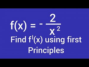 How to find the derivative of a fraction using first principles. calculus