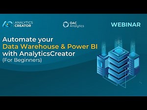 Automate Your Data Warehouse&Power BI with AnalyticsCreator (For Beginners)