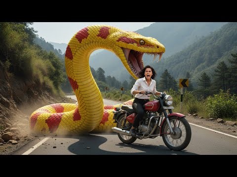 Alone Girl vs Giant Ajgar 😱 | Mountain Road Snake Horror | AI Cinematic Story