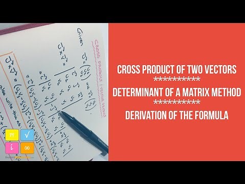 Cross Product - Vector Product - How to Derive the Formula - Determinant Method
