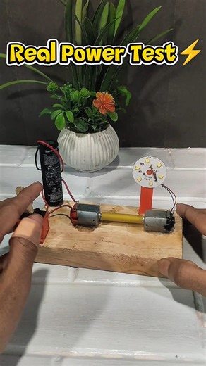 DC Motor as a Generator?! ⚡😳 Real Test #youtubeshorts #shorts #dcmotor #motorbuilding #generator