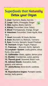 1.4M views · 8.3K reactions | . . . Super foods that Naturally Detox your Organ #fbpost2025シ #reelsvideoシ #reelsviralシ #fbyシvideo #reelsviralシfb #reelsfbシ #ttendingreels #reelschallenge #usa_tiktok #usareels #canada #health #trendingreel | Daily Health & Beauty Tips | Facebook