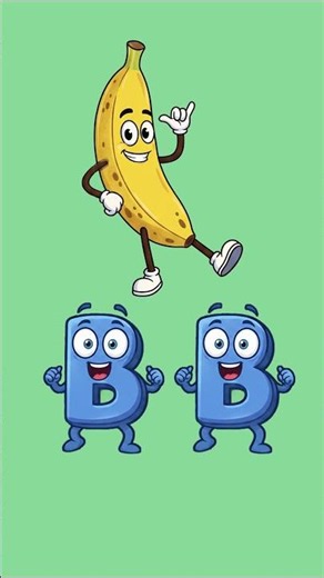 🍌 B jak Banan | Litera B | Nauka alfabetu dla dzieci 🎵