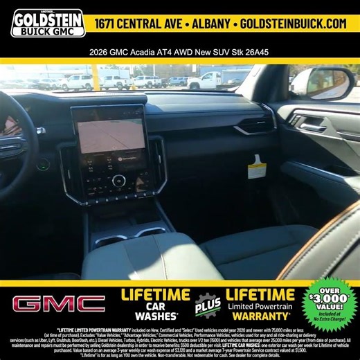 2026 GMC Acadia AT4 AWD New SUV Stk 26A45