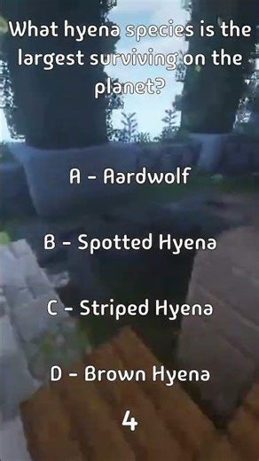 What hyena species is the largest surviving on the planet?