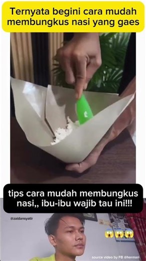 Tips on how to wrap rice easily and quickly, guys. #didyouknow #viralvideo #tutorial #storywa #fy...