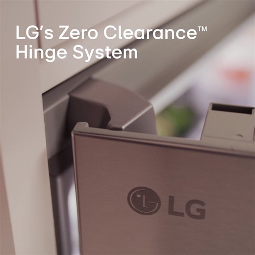 Tight space? No problem. The LG Counter-Depth MAX™ fridge with Zero Clearance™ Hinge System and thin door design brings the ultimate built-in look to your kitchen. | LG Global