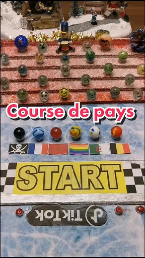 Quel bille arrive 2ème ? 🤔 Quel drapeau avez-vous choisi ? #racebille #bille #billes #course #coursedepays #pays #drapeau #choix #plaisir