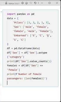 04 Category Value Counts and Filtering in Pandas with Categorical Data