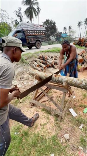 Amazing Traditional Wood Cutting with Hand Saw 🪚✨
