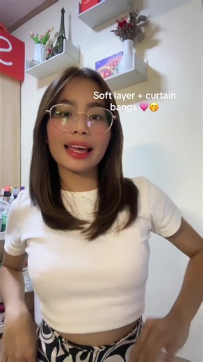 Soft Layered Haircut with Curtain Bangs at David's Salon