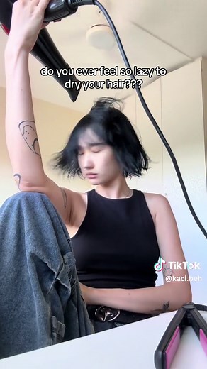 idk what is this video, but i’m feeling so lazy to dry my hair today… #fyp