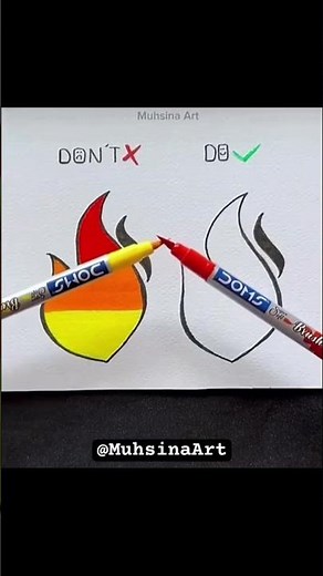 Easy Trick to Draw Realistic Flames!