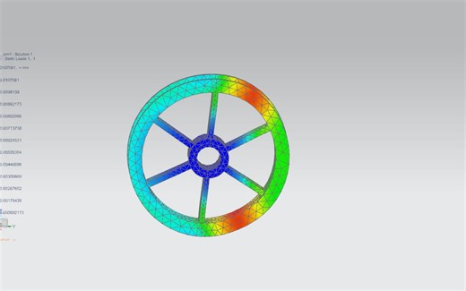 UG/NX高级仿真皮带轮受力分析
