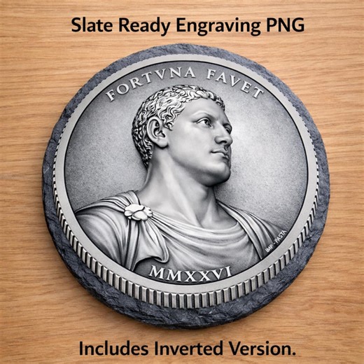 Roman Caesar Coin Slate Engraving PNG Latin Emperor Laser File Coaster Design Digital Download - Etsy Canada