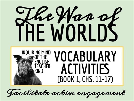 The War of the Worlds Book 1 Chapters 11 through 17 Vocabulary Games | Teaching Resources