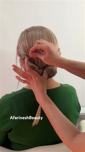 Roll + Twist = The Perfect Updo 💫 Easy & Stunning Hair Hack!”