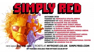 Tickets for Simply Red’s October 2020 UK tour are on sale now! All The Hits and Blue Eyed Soul… With exclusive VIP packages available, see here for all venues and show dates: https://bit.ly/2kzas65 | Simply Red