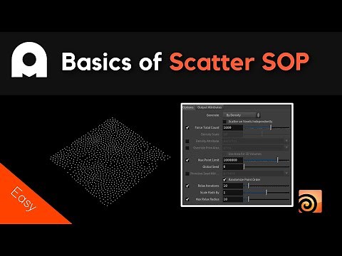 All About Scattering - 001 - Scatter SOPs Basic Parameters - Houdini Tutorial Beginners