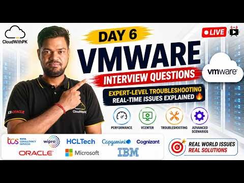 VMware Interview Questions Day 6 | Expert-Level Troubleshooting 🔥 Real-Time Issues Explained