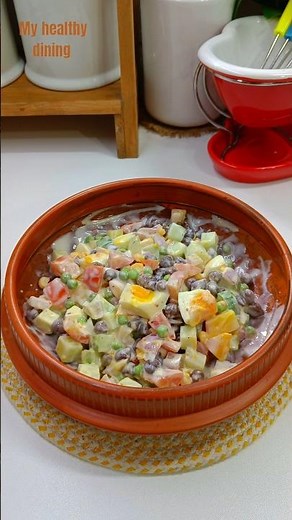 Healthy protein salad bowl for breakfast lunch or dinner #shorts
