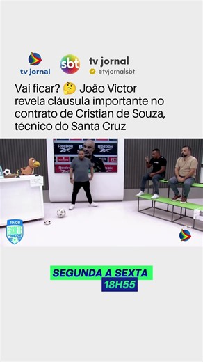 João Victor revela cláusula importante no contrato de Cristian de Souza, técnico do Santa Cruz