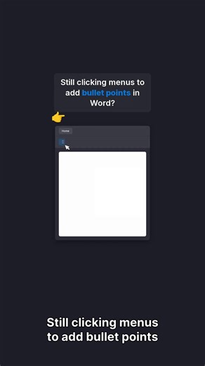 Stop clicking menus in Microsoft Word! 🚀 Add bullet points instantly using Ctrl Shift L and work faster like a pro. Perfect shortcut for students, office work & beginners. 🔥 Follow for more Microsoft Word tips & shortcuts! 🔖 Hashtags: #MicrosoftWord #WordShortcuts #BulletPoints #ProductivityTips #OfficeHacks